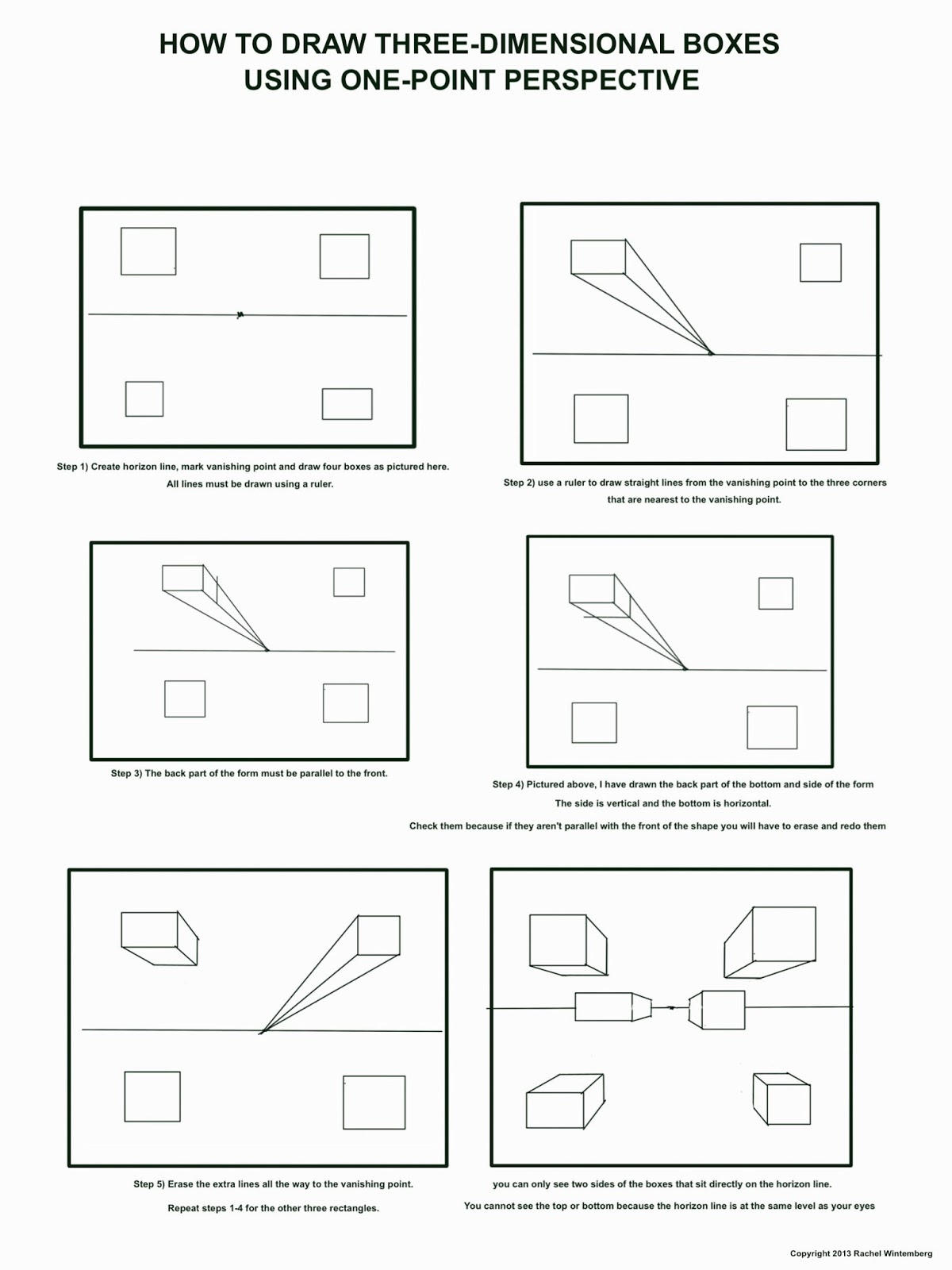 The Helpful Art Teacher Fun With One Point Perspective Boxes And Other Geometric Forms