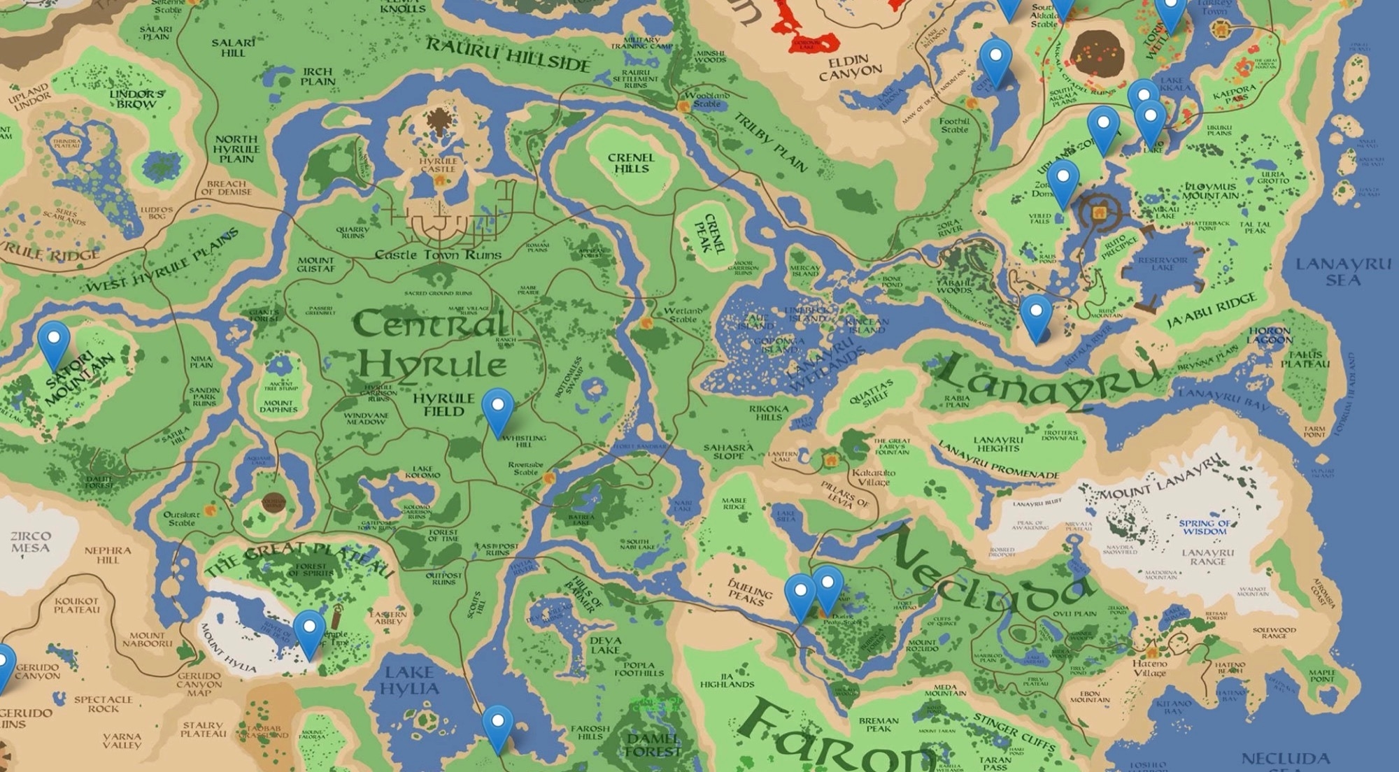 Breath Of The Wild Map Printable