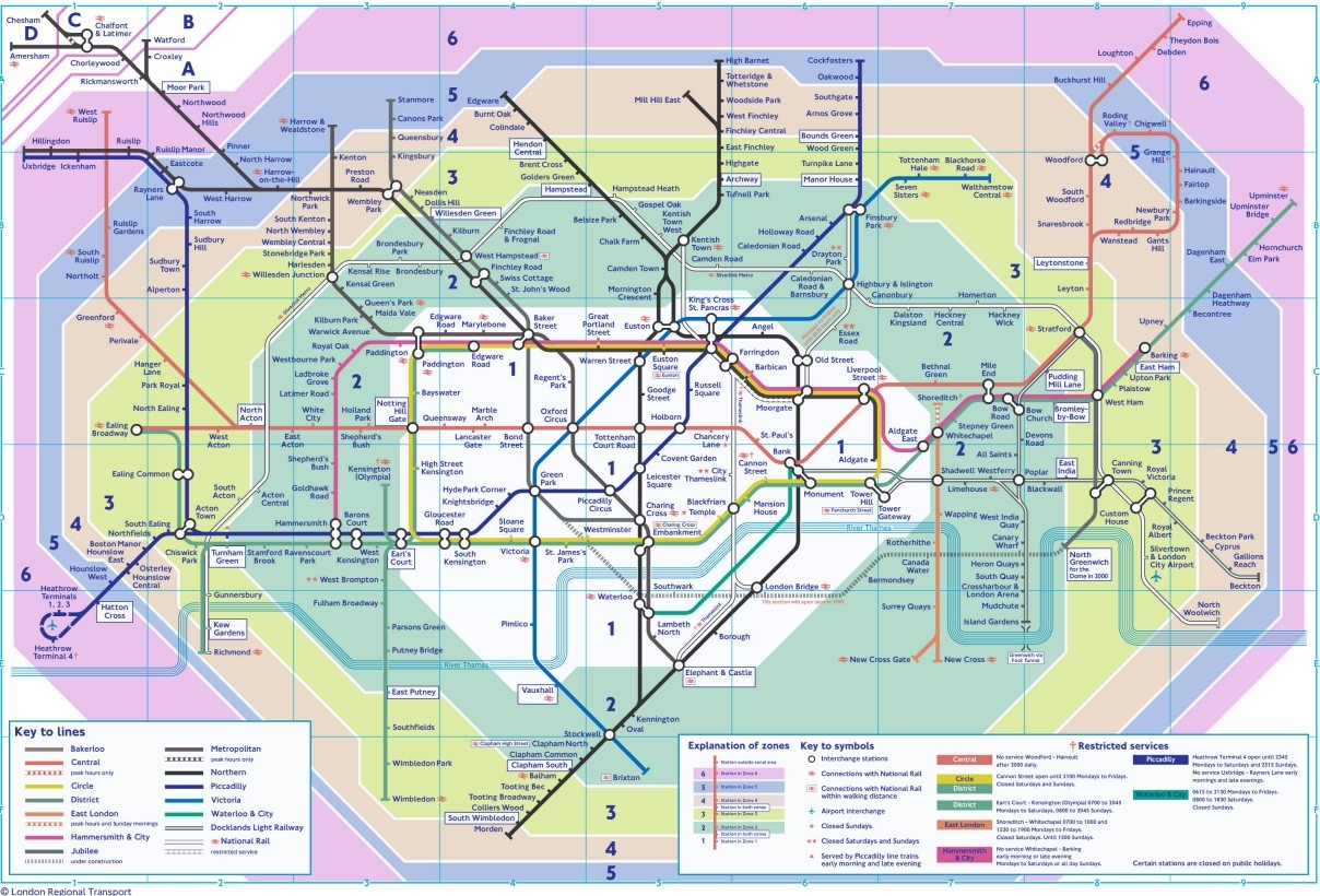 Printable Map Of The London Underground