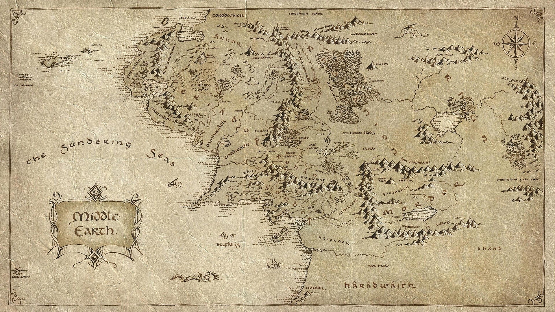 The Lord Of The Rings Maps Middle earth