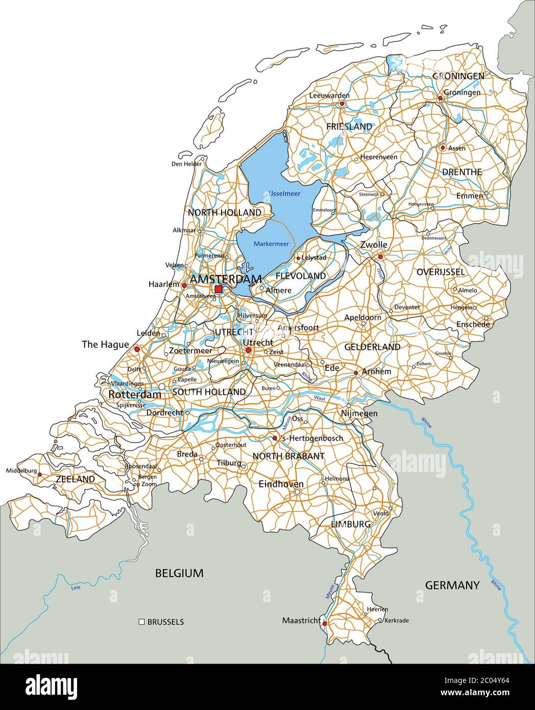 Printable Map Of Holland