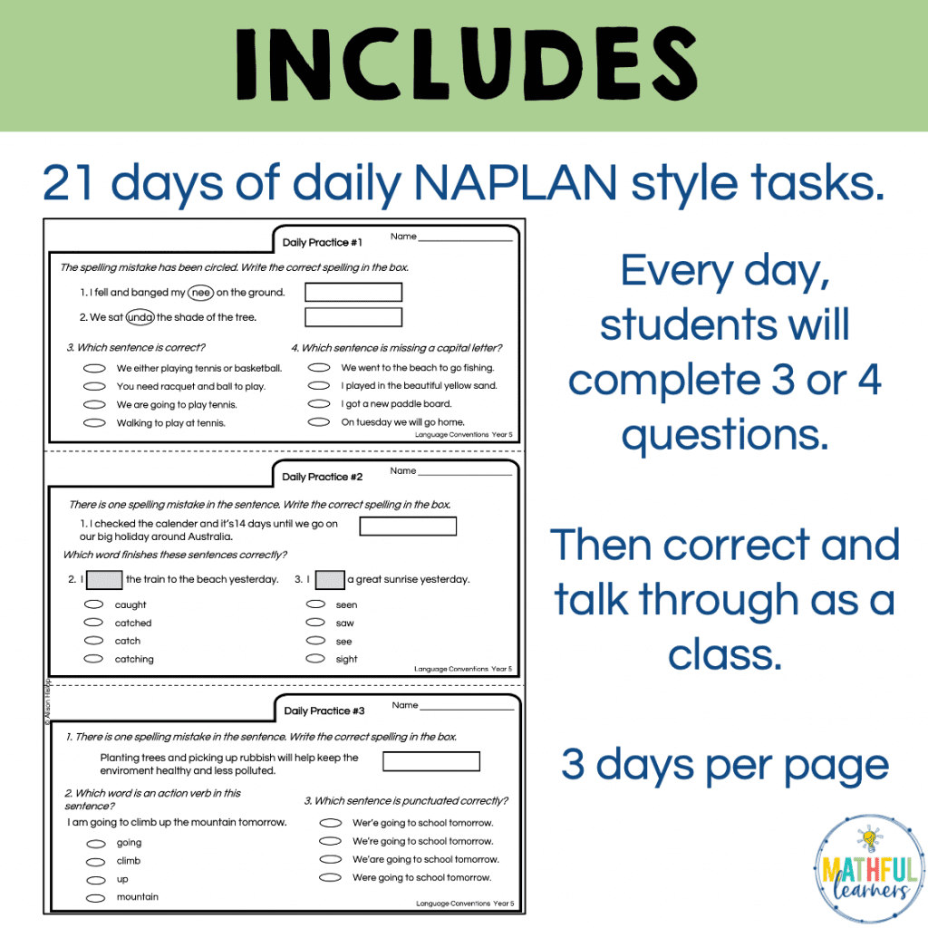 Printable Naplan Worksheets Year 5