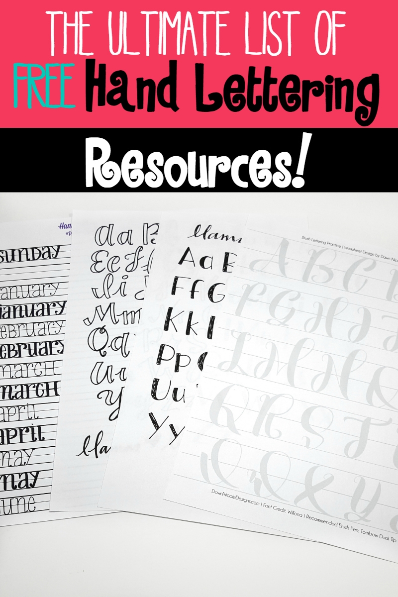 The Ultimate List Of Free Hand Lettering Resources Sublime Reflection