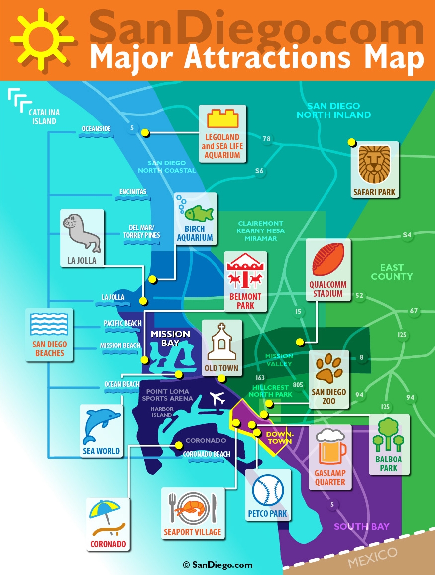 Printable San Diego Tourist Map Pdf