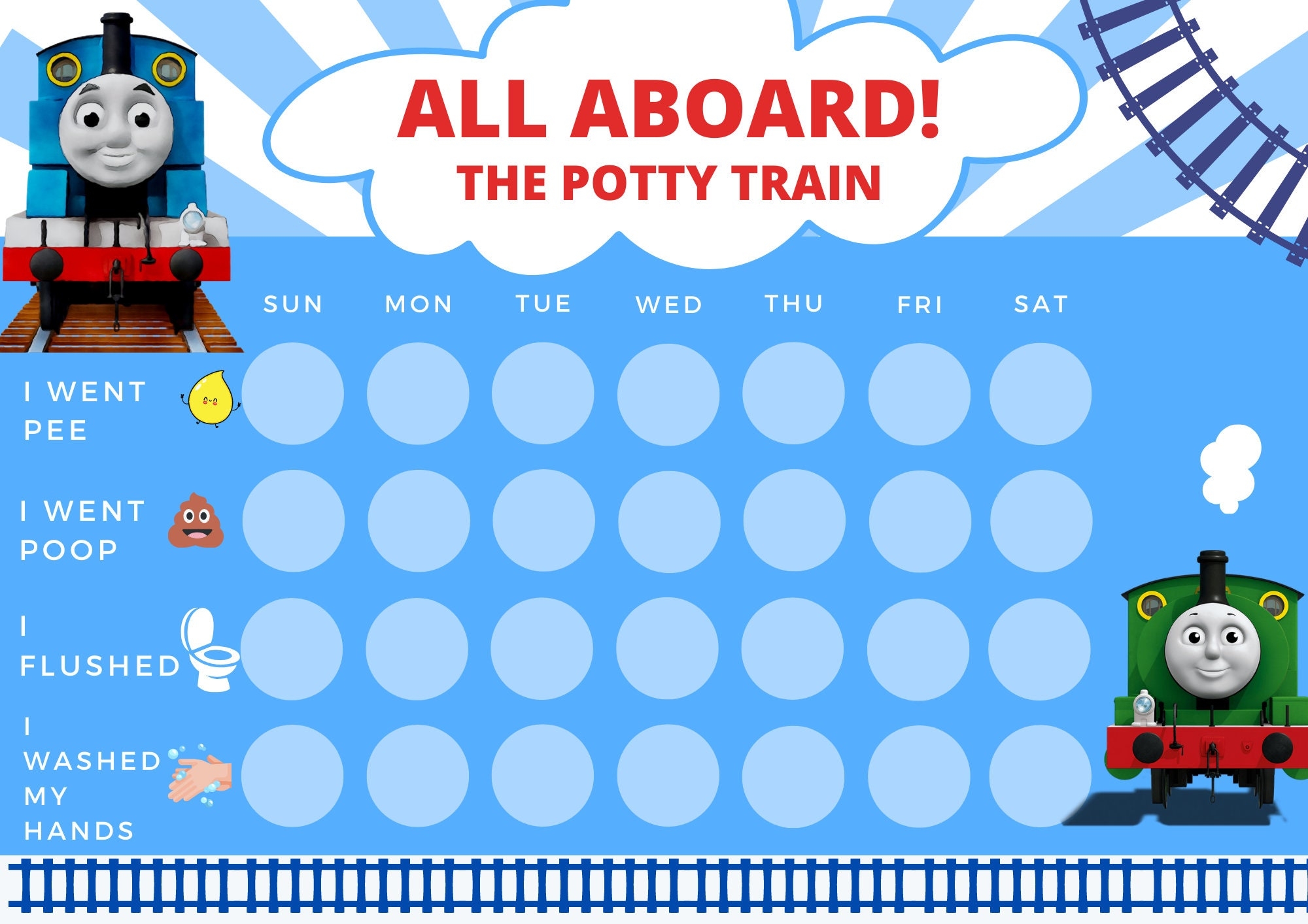 Printable Train Reward Chart