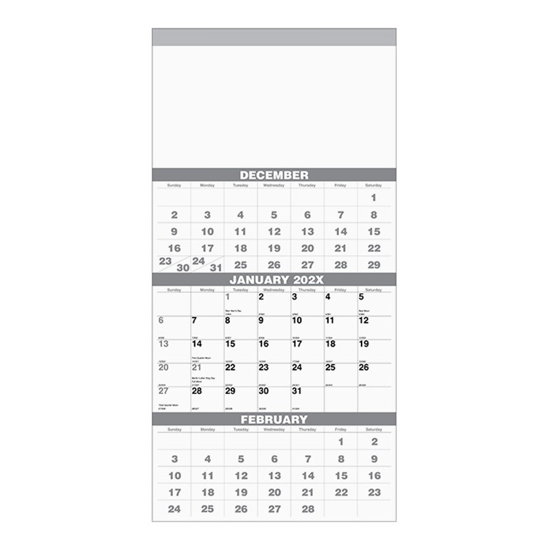 Three Months At A Glance Calendar Totally Promotional