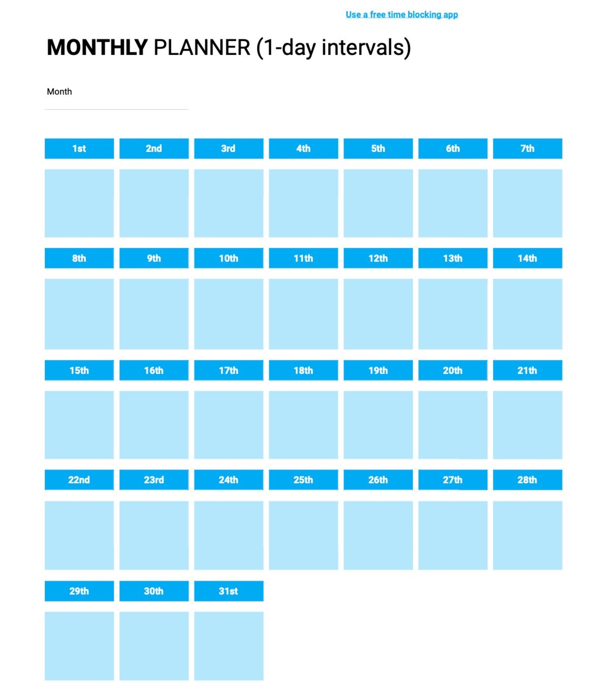 Time Blocking Planner 9 Free Time Block Templates