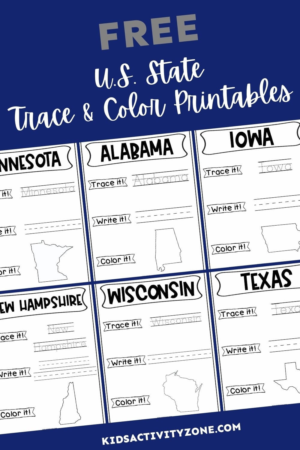 Free Printable State Facts Worksheets