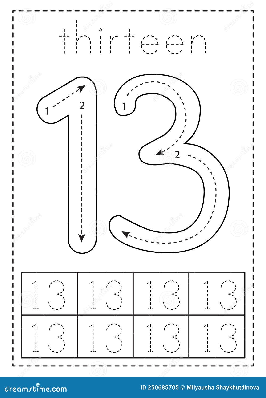 Free Printable Number 13 Worksheets