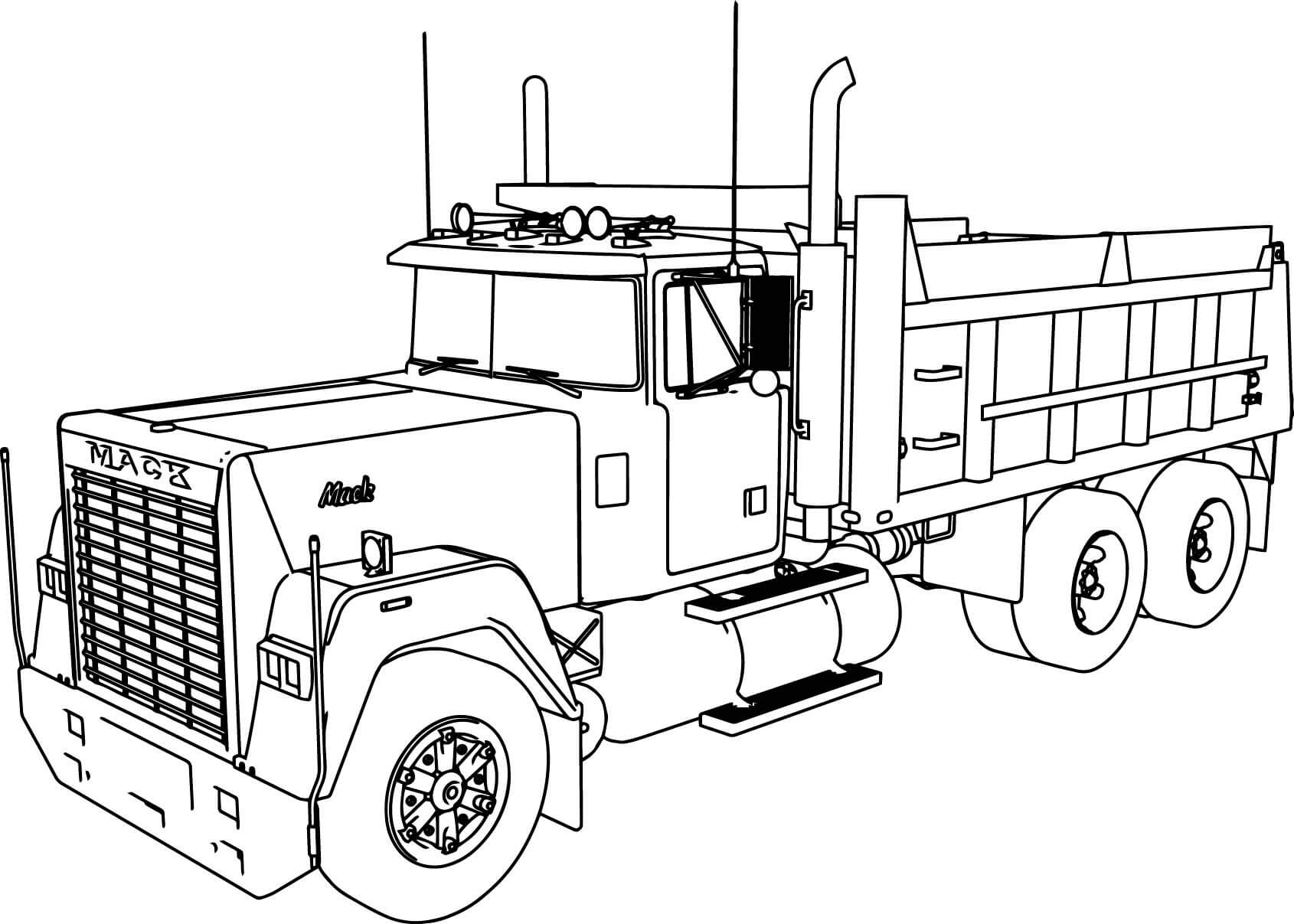 Truck Coloring Sheets Printable