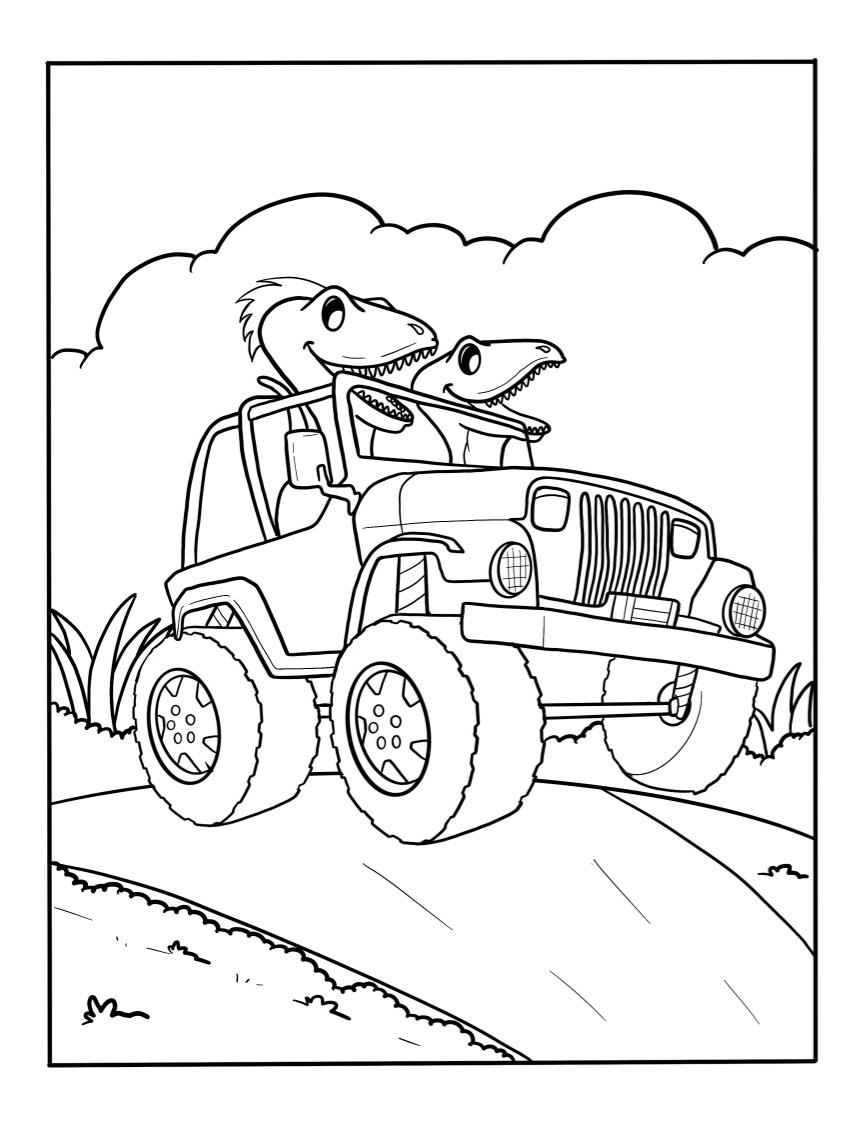 Trucks Coloring Pages Printable Dinosaur Pictures To Color