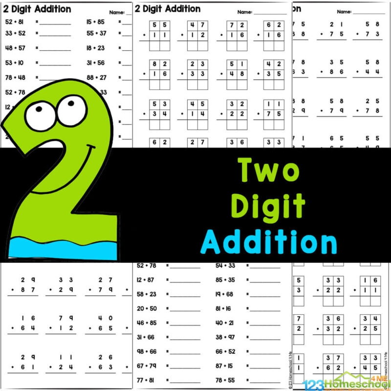 Addition With Regrouping Free Printable Worksheets