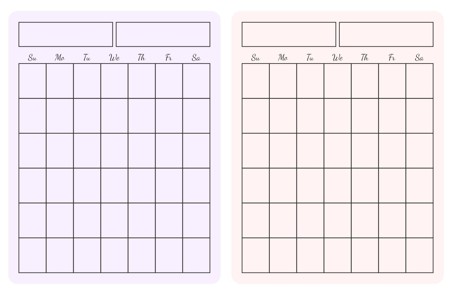 Two Month Calendar 10 Free PDF Printables Printablee