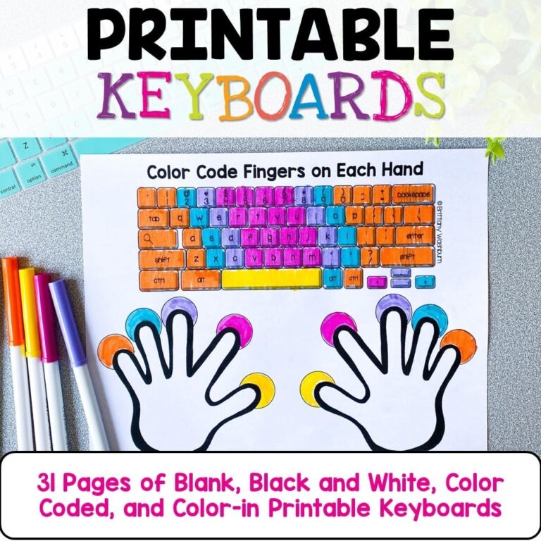 Typing Practice Printable Keyboard Pages 