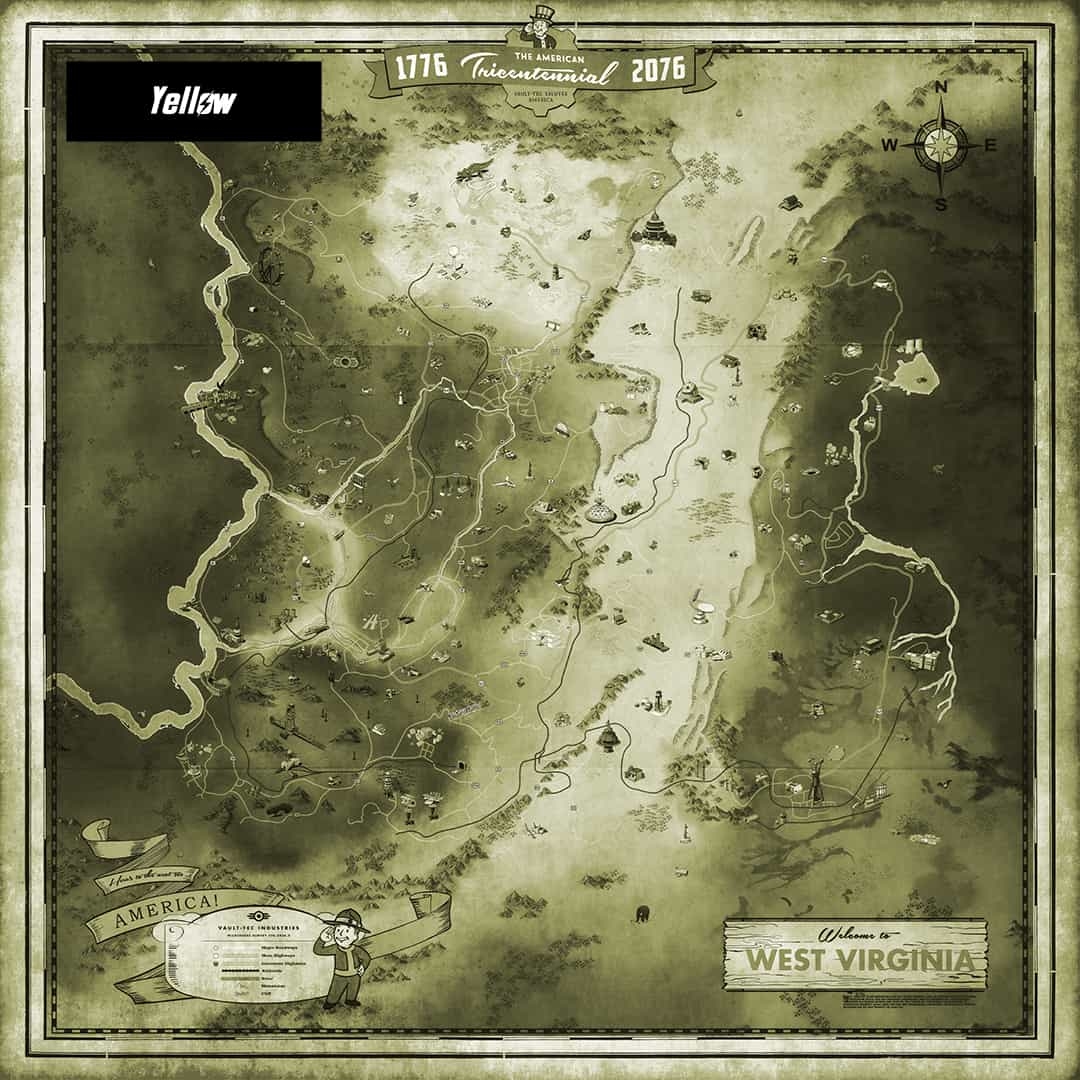 High Resolution Printable Fallout 76 Map