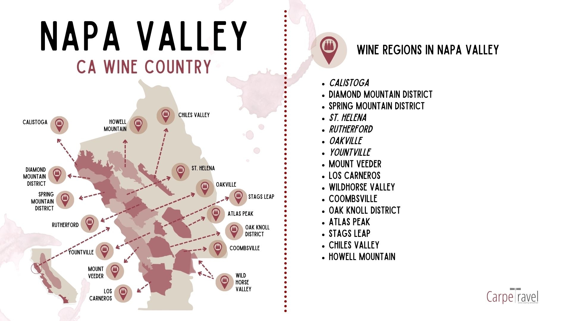 Printable Map Of Napa Wineries