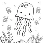 Under The Sea Coloring Pages Sea Life Coloring Ocean Coloring Pages Under Water Coloring Ocean Life Coloring Sea Creature Coloring Page Etsy