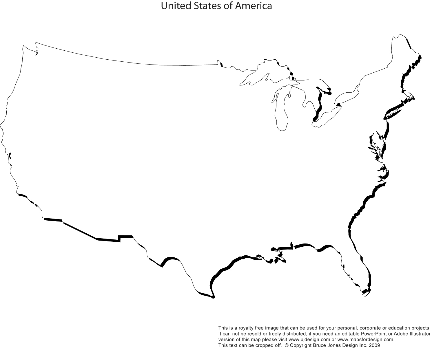 Free Printable Map Usa