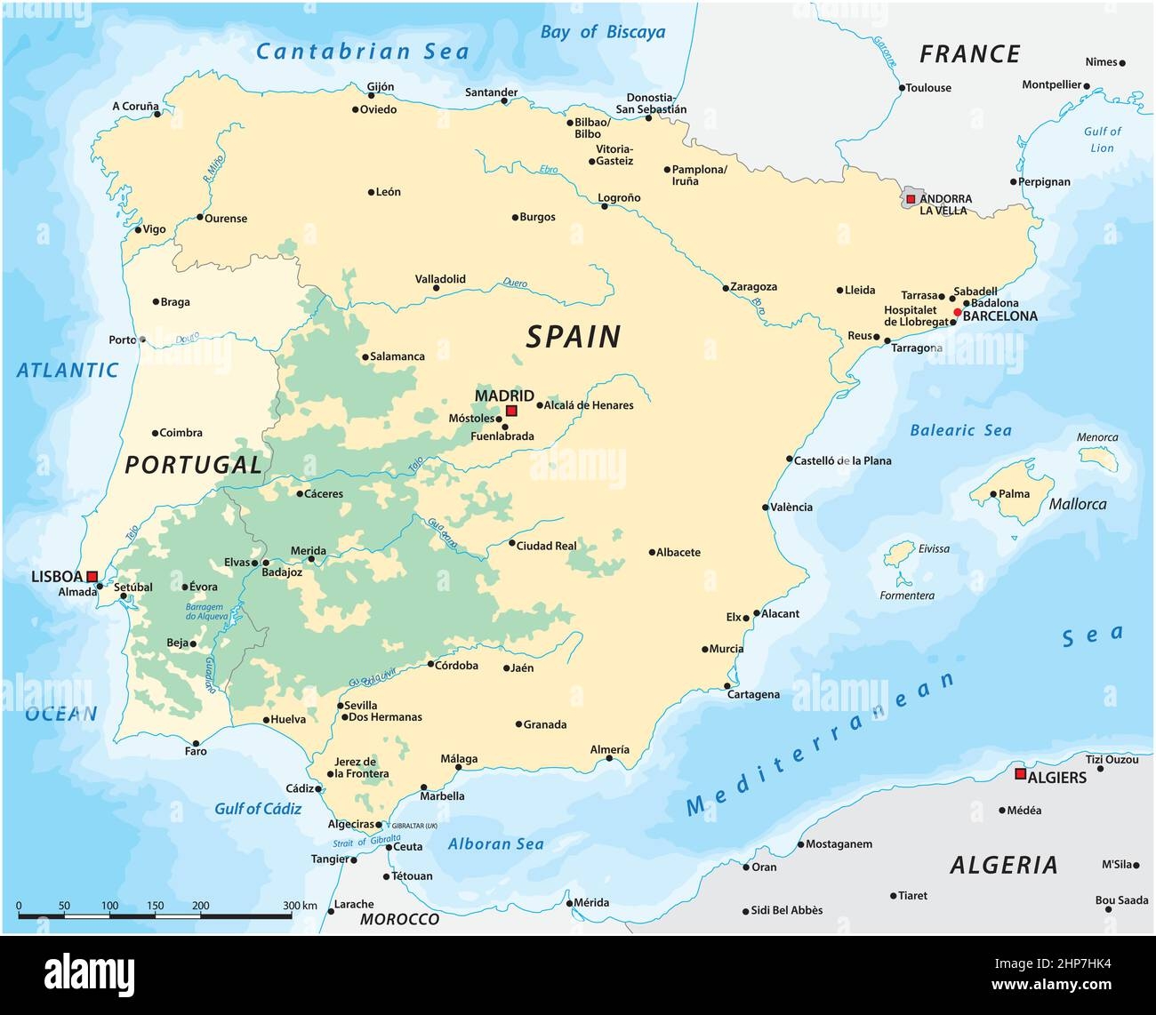 Vector And Map Of Spain And Portugal Hi res Stock Photography And Images Alamy Vector And Map Of Spain And Portugal Hi res Stock Photography And Images Alamy