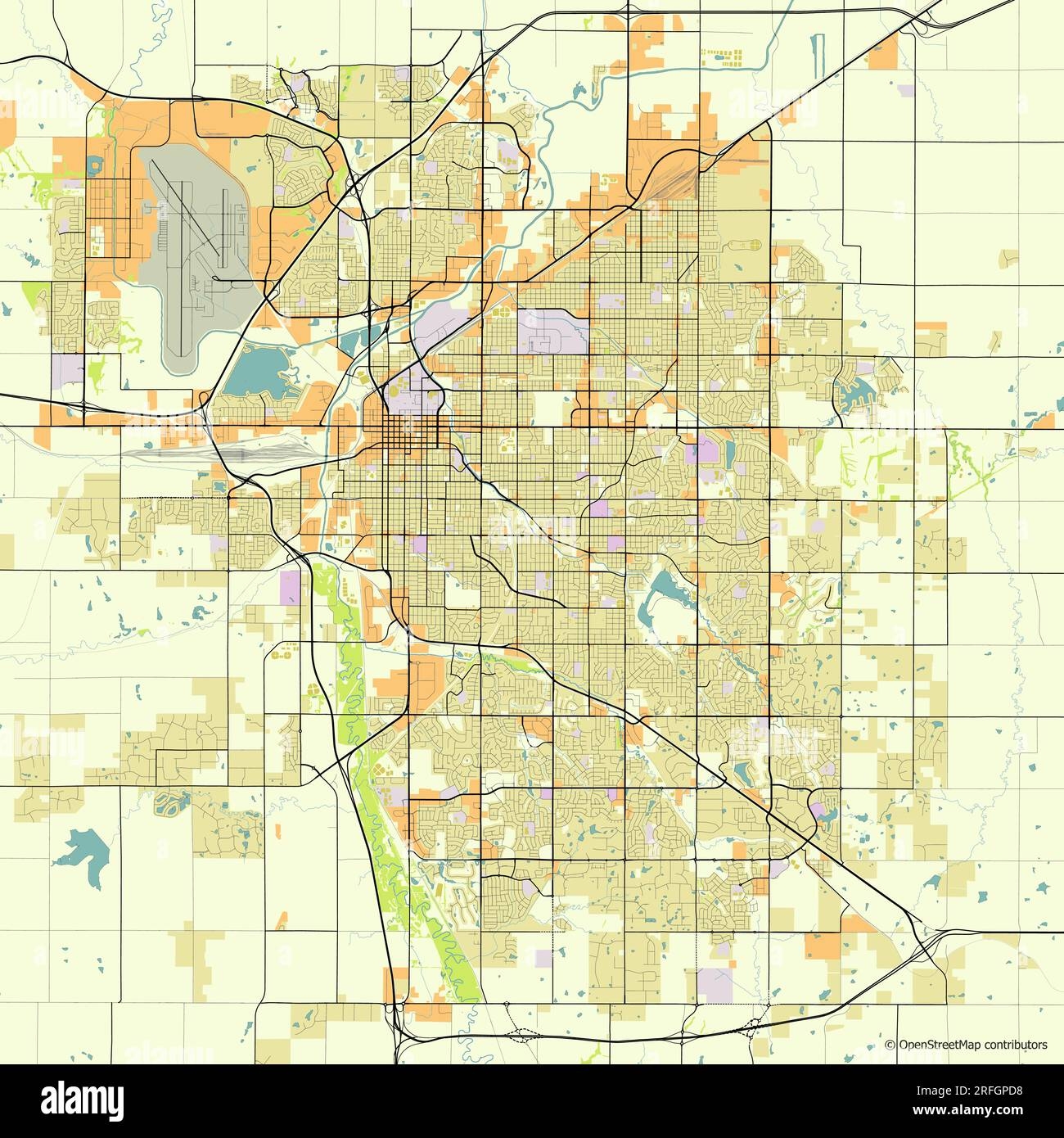 Vector City Map Of Lincoln Nebraska USA Stock Vector Image Art Alamy
