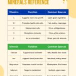 Vitamins And Minerals Chart In Illustrator PDF Download Template