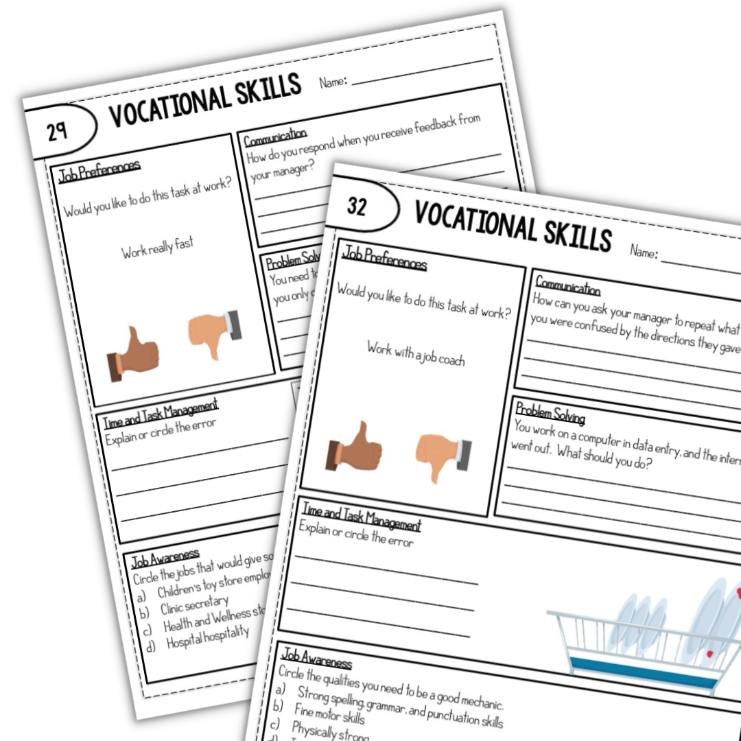 Printable Job Readiness Activities Worksheets