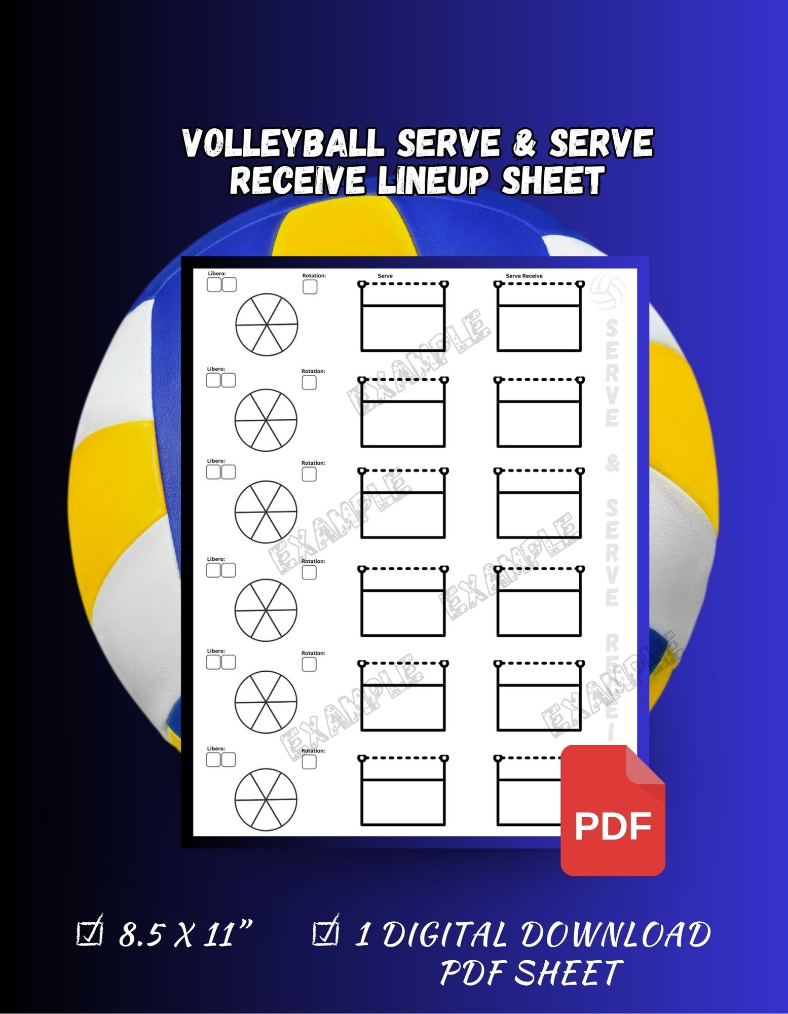 Volleyball Lineup Sheets Printable Free