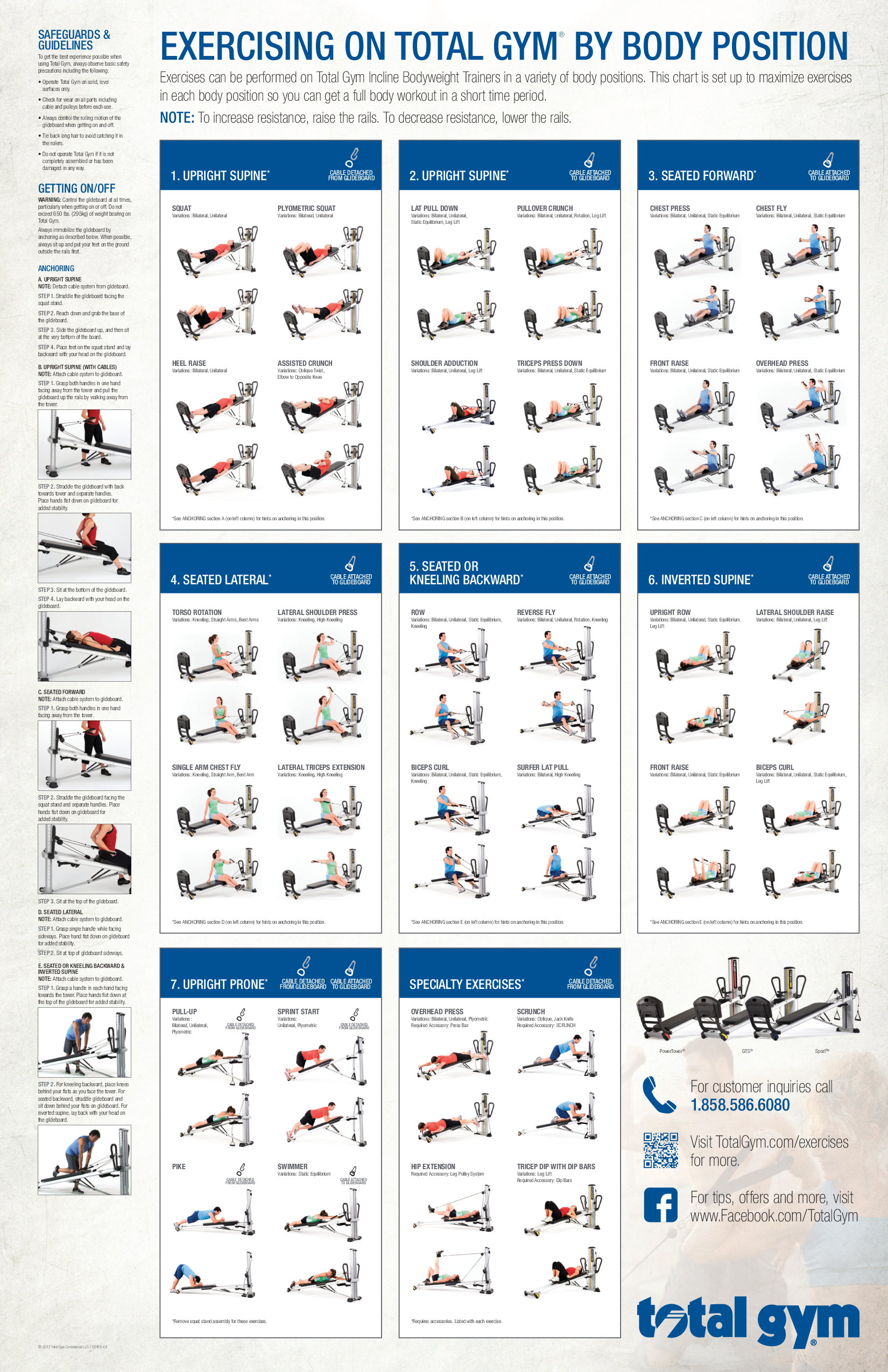 Weider Home Gym Workouts Chart