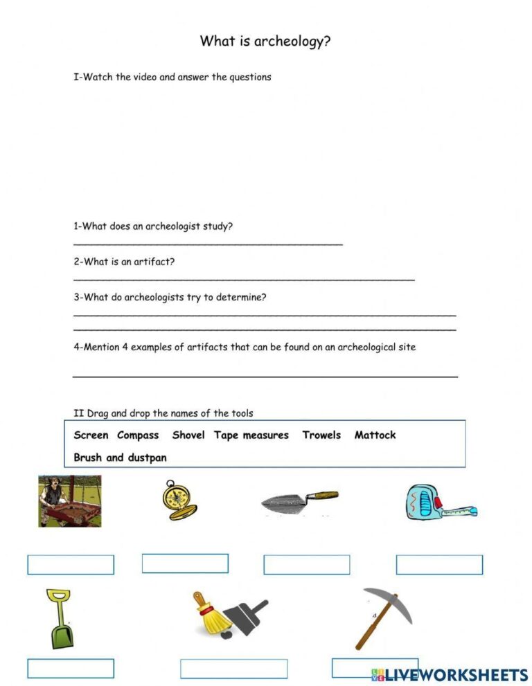 What Is Archeology Worksheet Worksheets Library