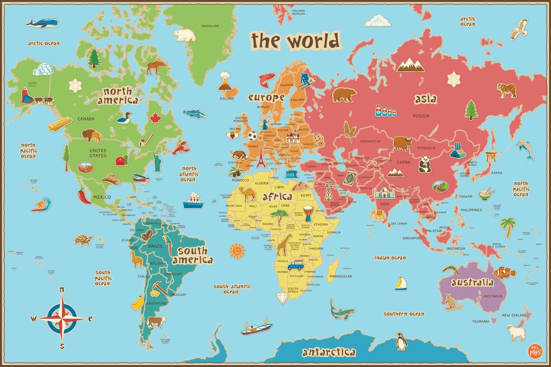 Printable Map Of World With Countries