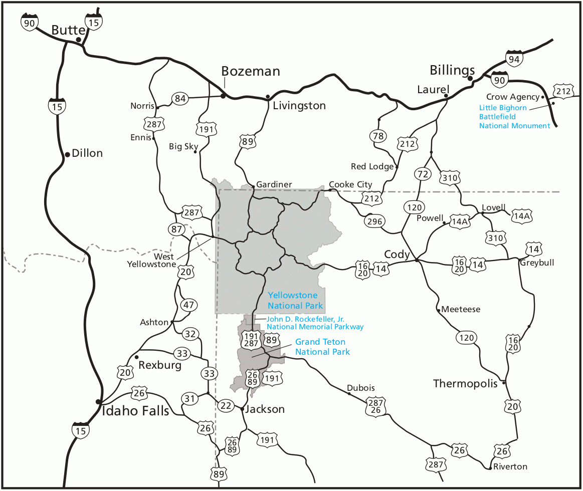 Yellowstone National Park Maps WhiteClouds Yellowstone National Park Maps WhiteClouds