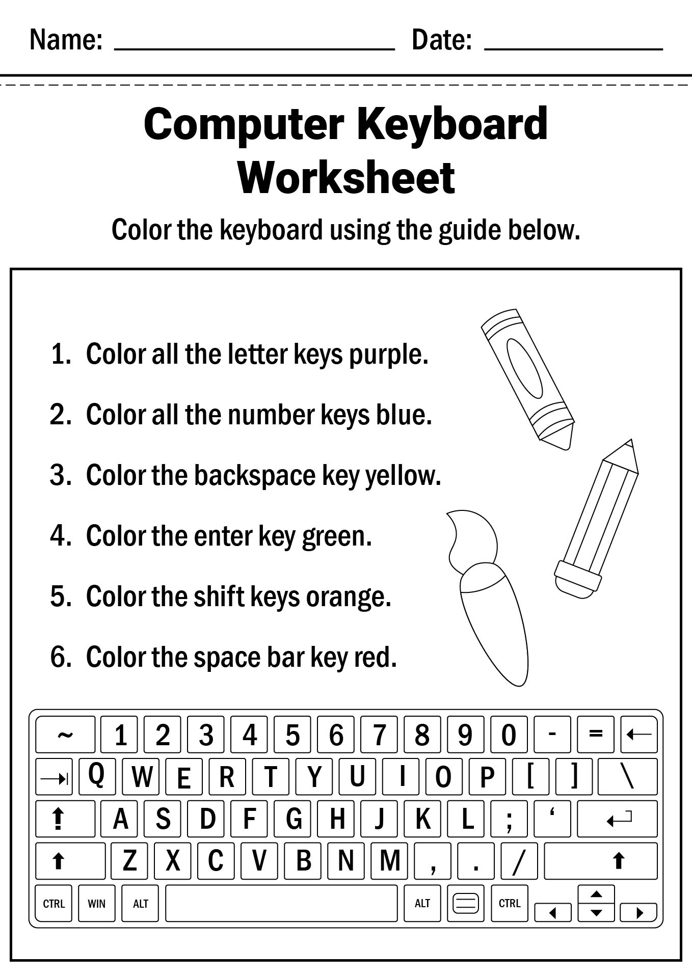 12 Computer Keyboard Worksheet Free Free PDF At Worksheeto