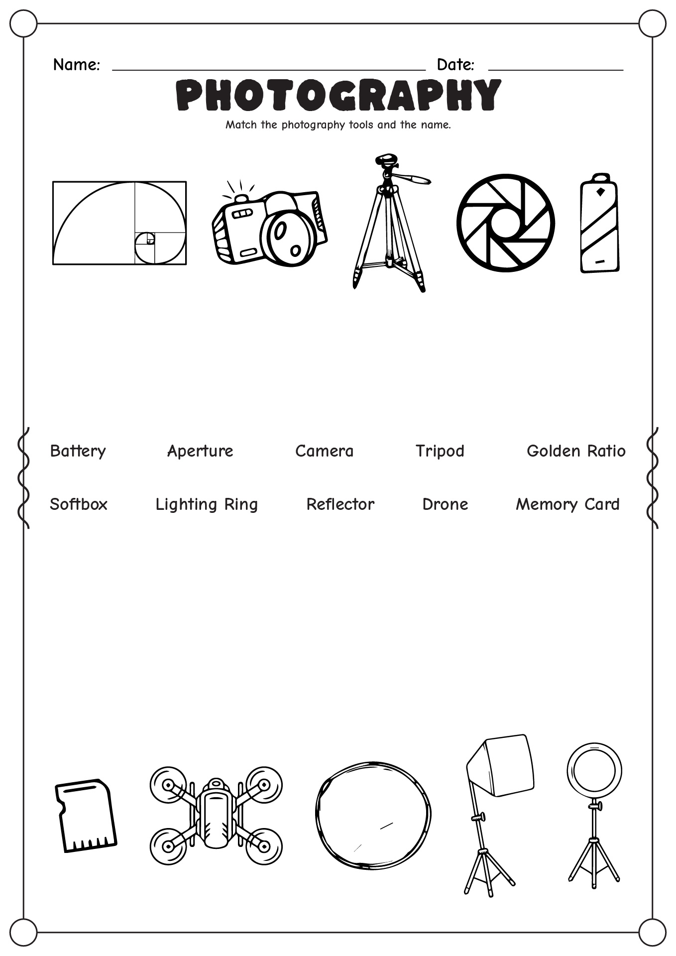 Printable Photography Worksheets