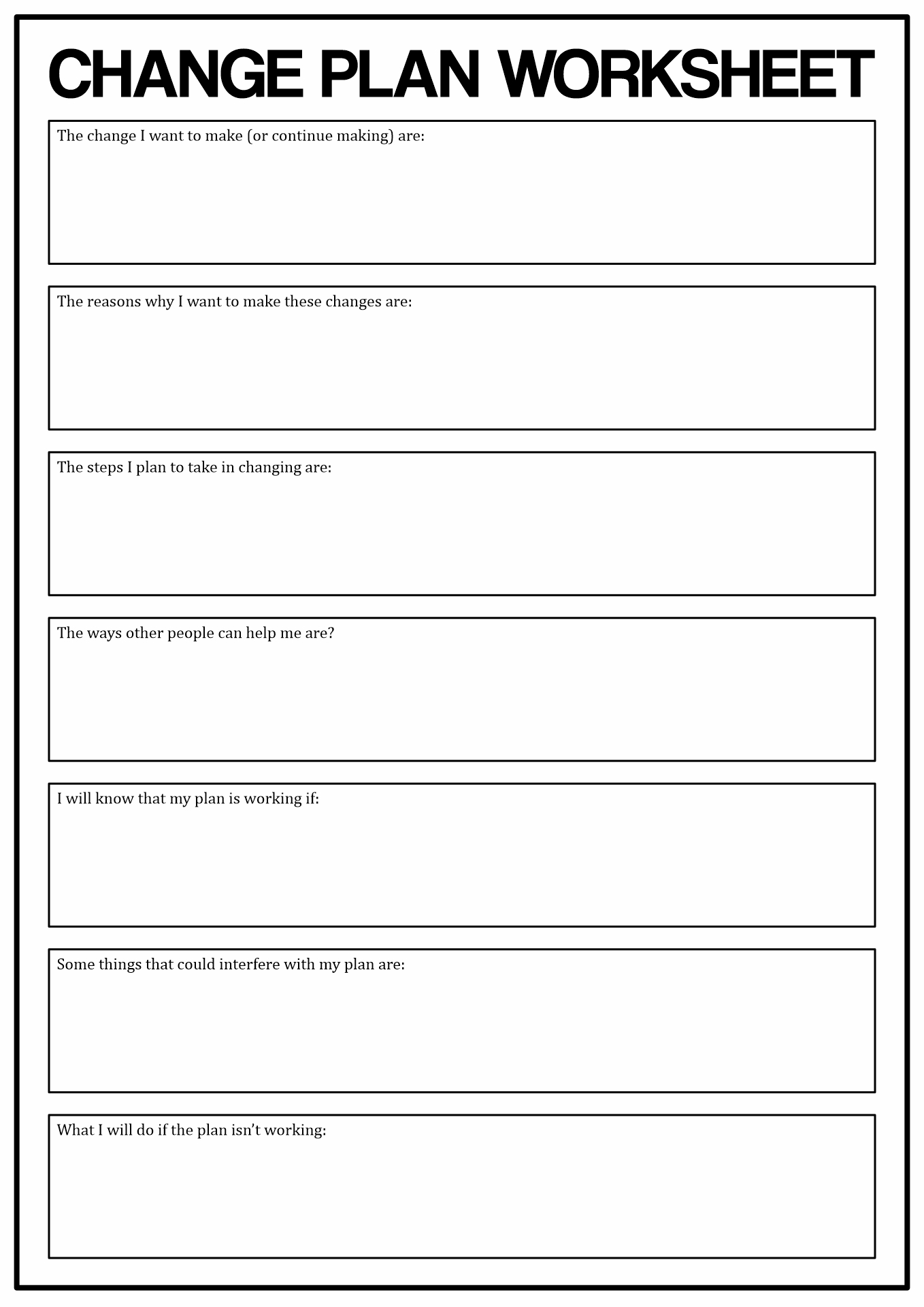 16 Motivational Worksheets For Change Free PDF At Worksheeto 16 Motivational Worksheets For Change Free PDF At Worksheeto