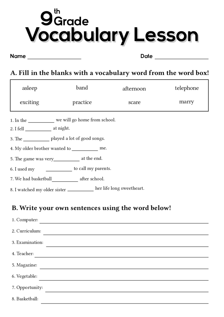 17 9th Grade Worksheets Spelling Words Free PDF At Worksheeto