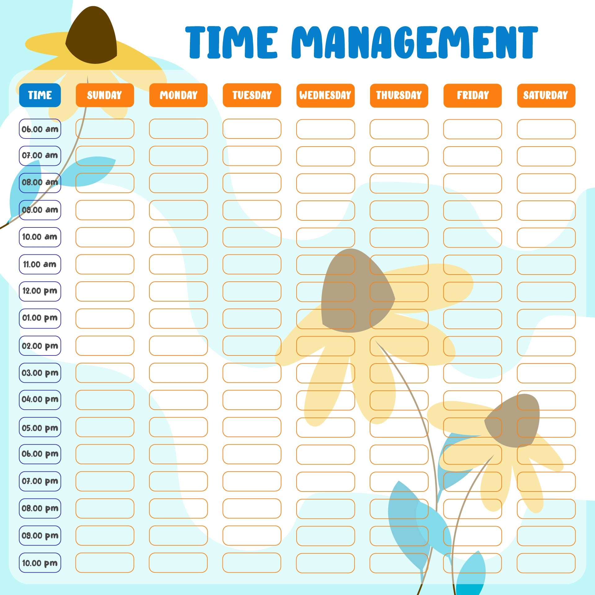 18 Time Management Schedule Worksheets Free PDF At Worksheeto 