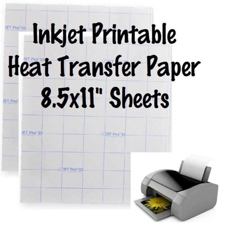 2 Sheets Inkjet Printable HTV Jet pro SS Printable Heat Transfer Paper Diy Htv Light Fabric Printable HTV Inkjet Htv Printable Iron on Etsy