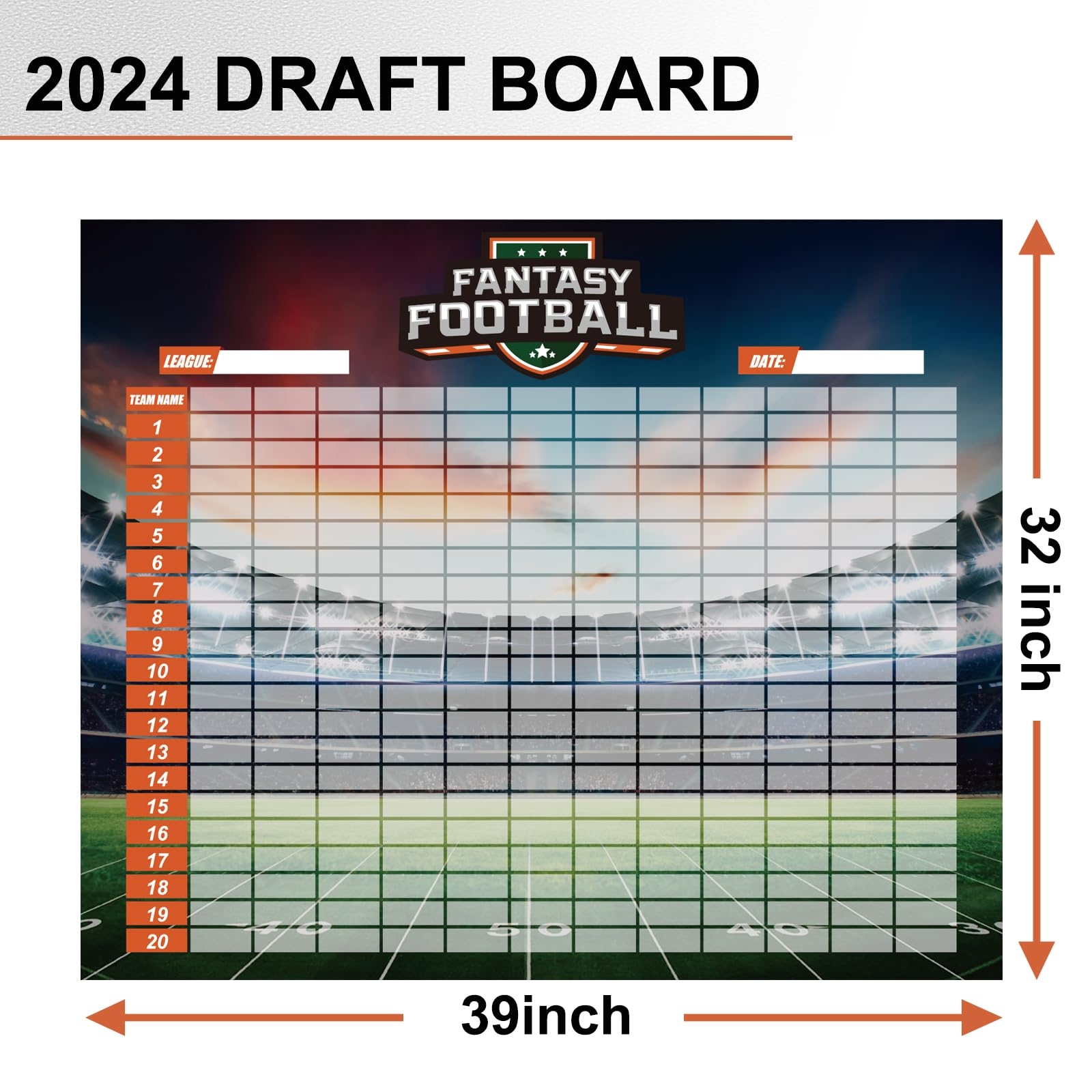 Fantasy Football Draft Sheets Printable Blank