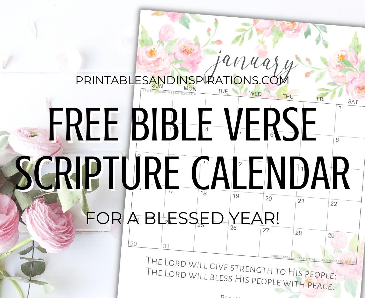 2025 Bible Verse Calendar Free Printable Printables And Inspirations