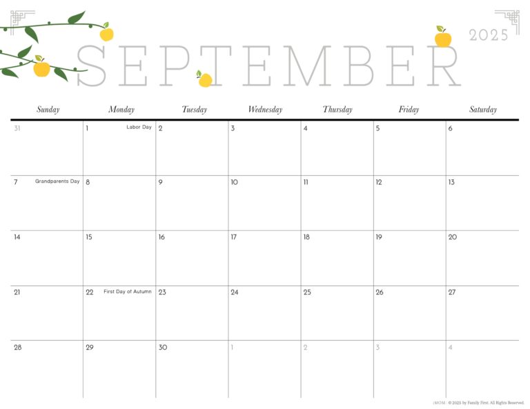 2025 Cute Printable Calendars For Moms IMOM