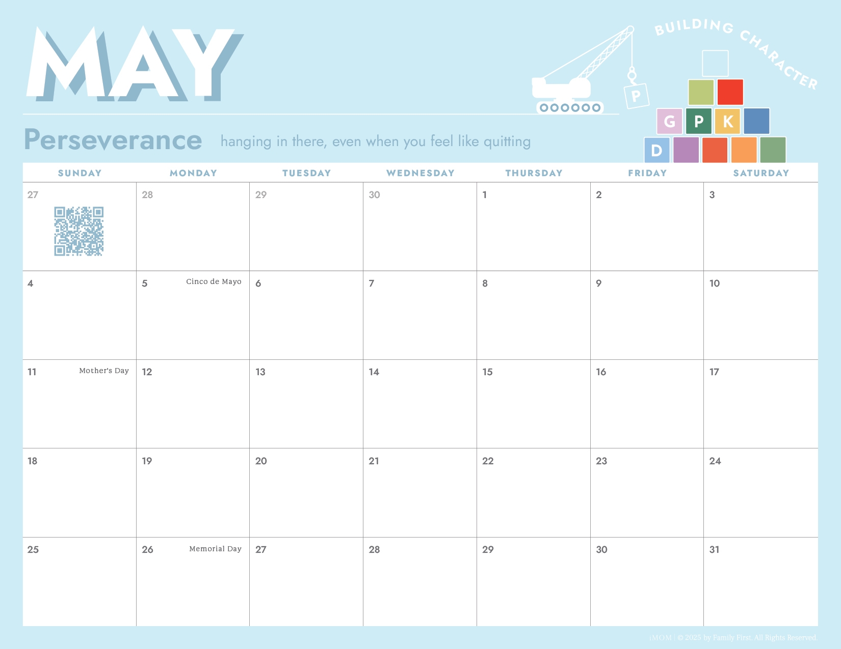 Colorful Calendar Printable