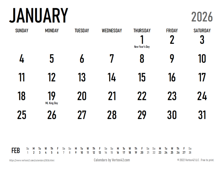 2026 Calendar Templates And Images