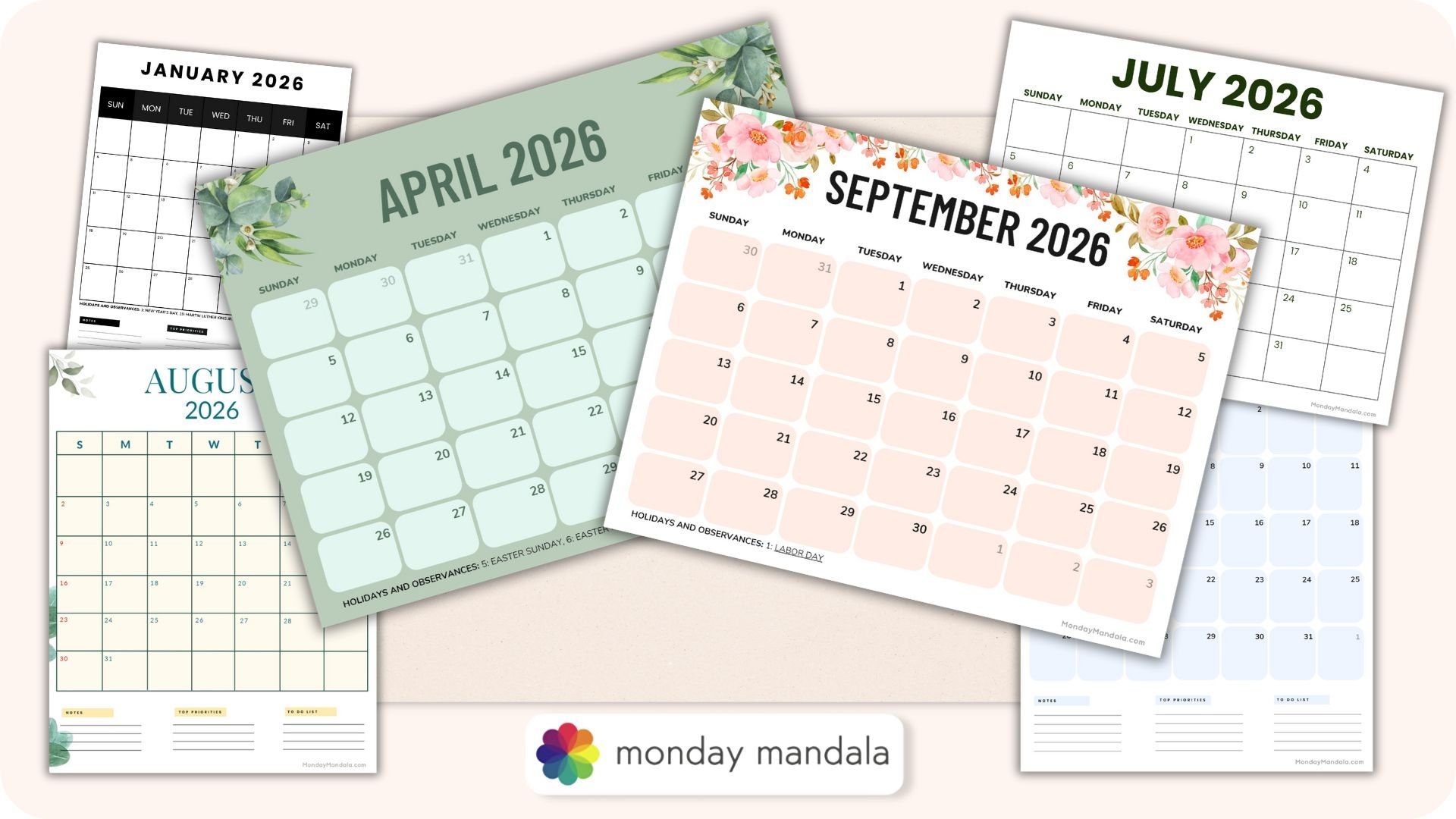 Calendar 2026 Printable Free