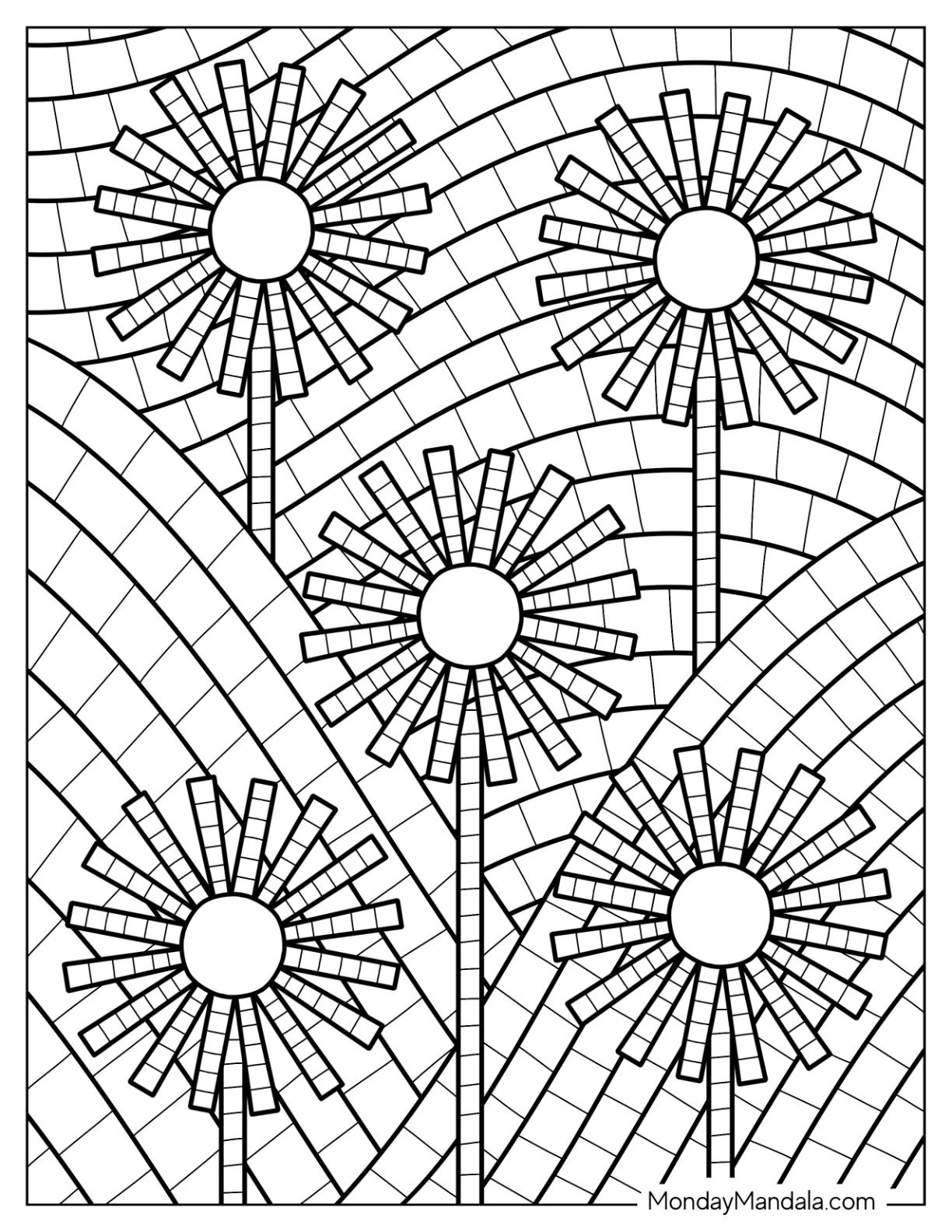 22 Mosaic Coloring Pages Free PDF Printables 