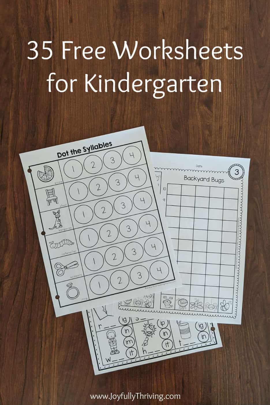 Printable Free Kindergarten Worksheets