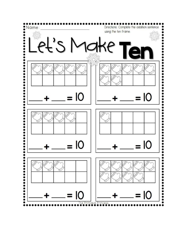 36 Printable Ten Frame Templates Free TemplateLab