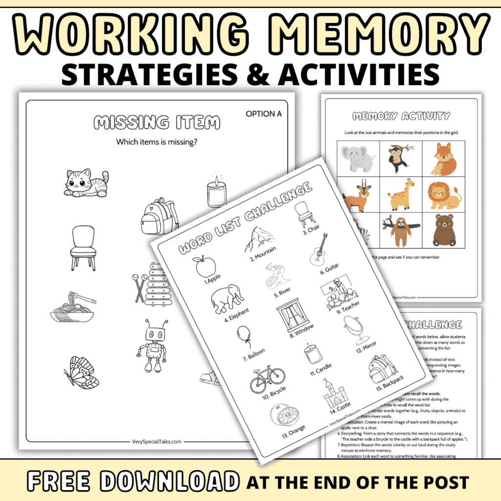 Memory Printable Cognitive Worksheets For Adults