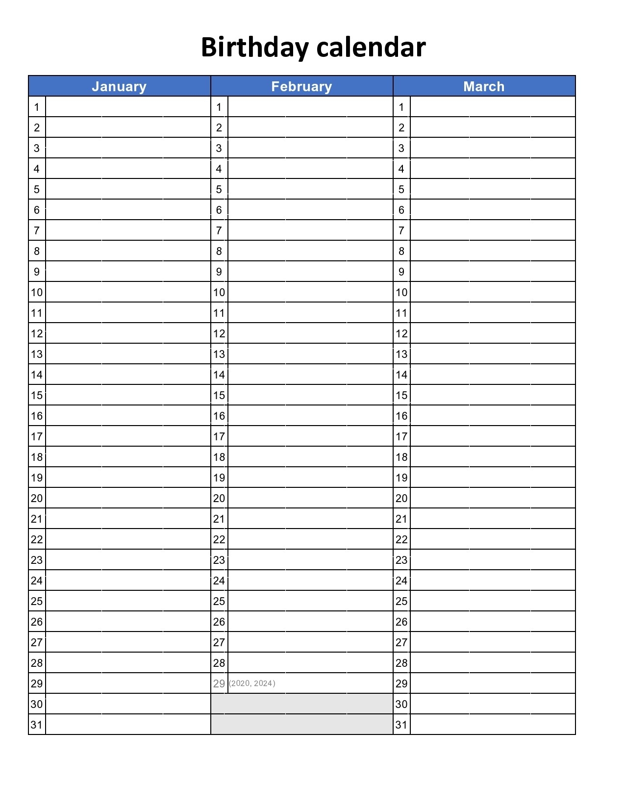 43 Editable Birthday Calendar Templates 100 Free 