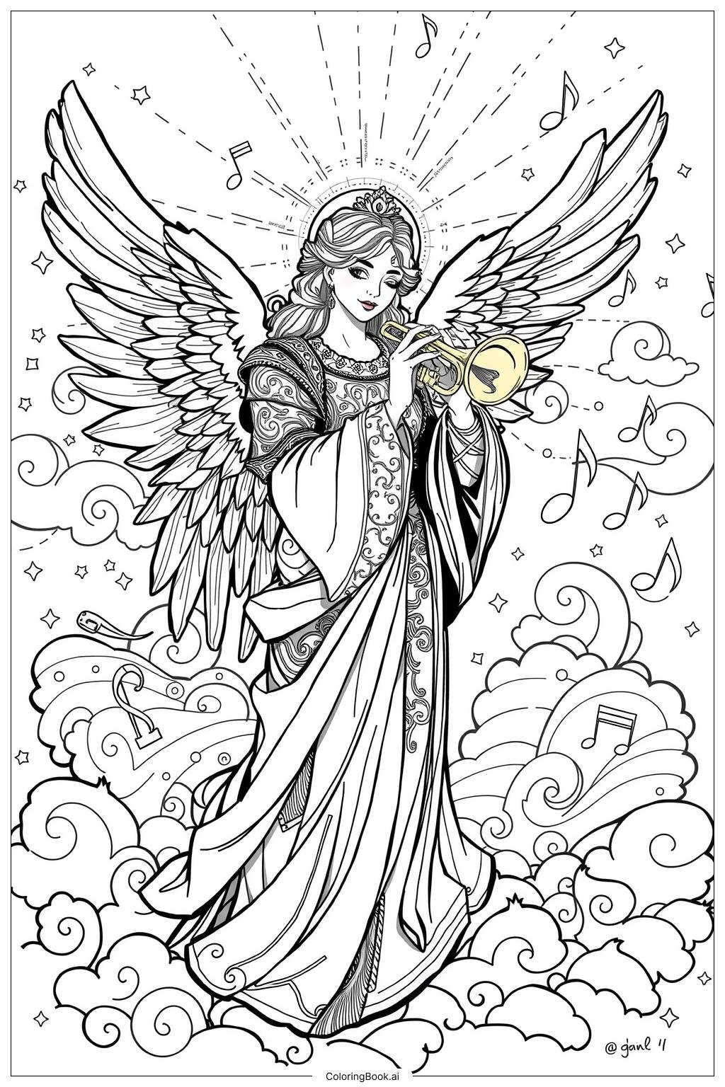 45 Angel Coloring Pages Free PDF PNG Printables 45 Angel Coloring Pages Free PDF PNG Printables