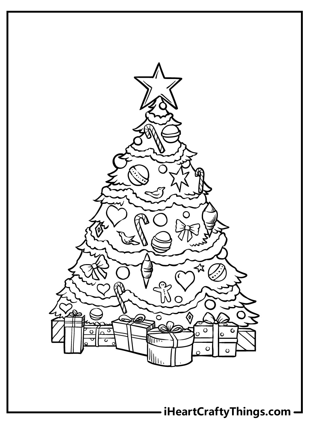 45 Christmas Tree Coloring Pages 100 Free Printables 